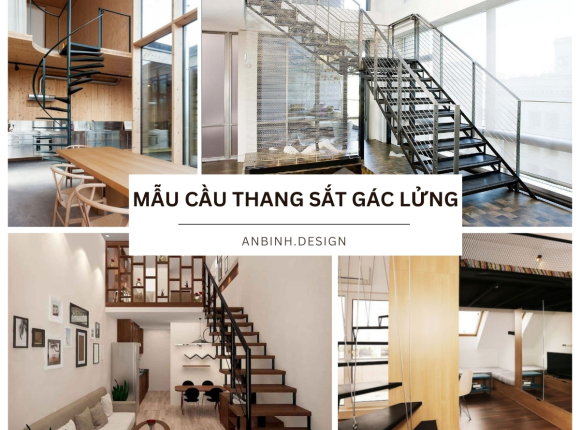 Mẫu cầu thang sắt gác lửng tối ưu diện tích