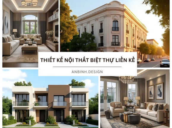 Thiết kế nội thất biệt thự liền kề đẹp mắt