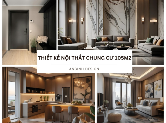 10+ Mẫu thiết kế nội thất chung cư 105m2