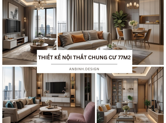 Bí quyết thiết kế nội thất chung cư 77m2