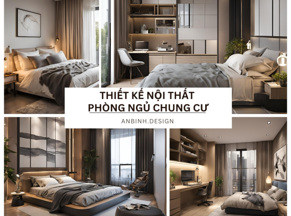 Thiết kế nội thất phòng ngủ chung cư ấm áp
