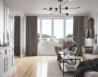 Thiết kế phòng khách phong cách Bắc Âu