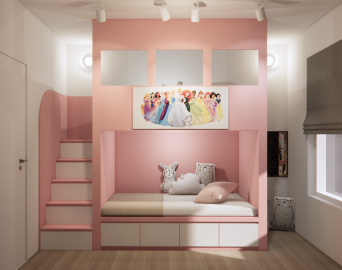 Thiết kế phòng ngủ cho bé gái