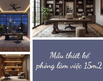 Mẫu thiết kế phòng làm việc 15m2