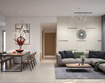 Thiết kế căn hộ thoáng mát và rộng rãi