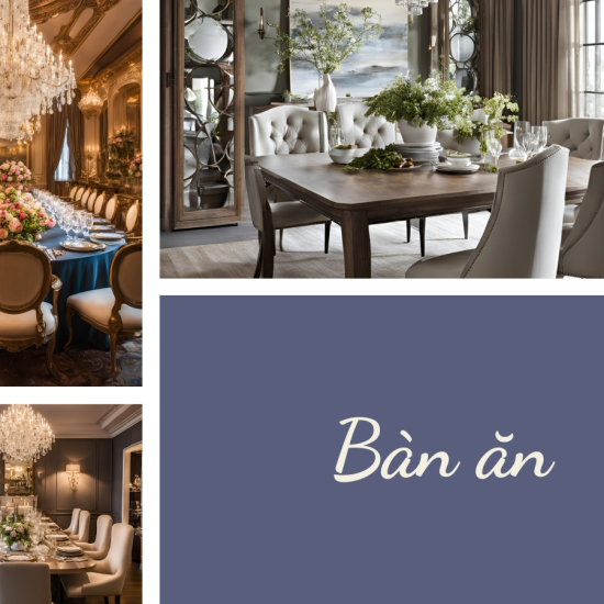 Bàn ăn gia đình đa dạng phong cách