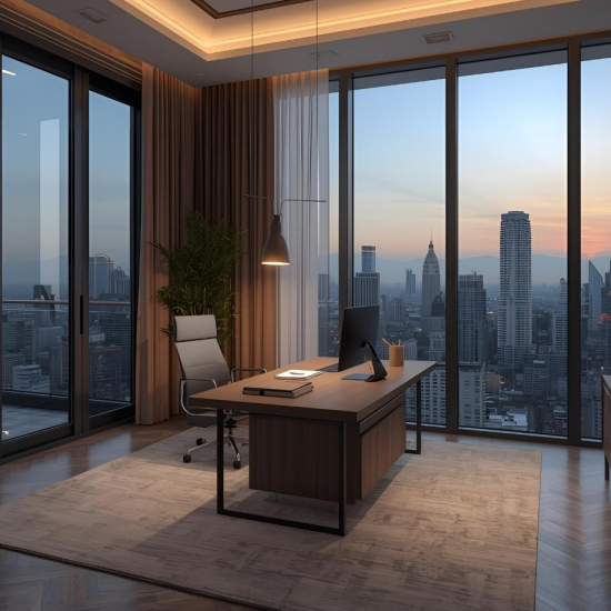 Mẫu thiết kế phòng làm việc 15m2