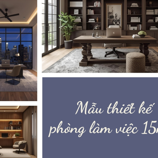 Mẫu thiết kế phòng làm việc 15m2
