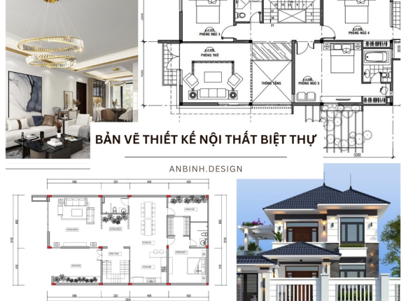 199+ bản vẽ thiết kế nội thất biệt thự ĐẸP với mọi phong cách
