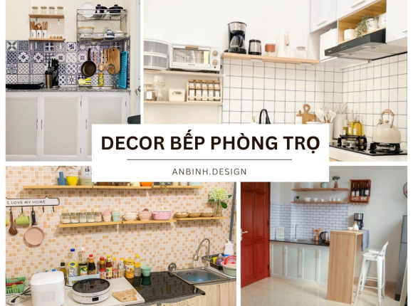Decor bếp phòng trọ nhỏ gọn tiện nghi