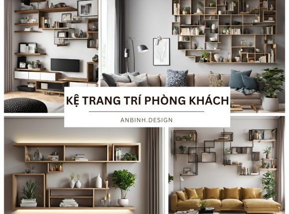 Kệ Trang Trí Phòng Khách Đẹp - Độc - Lạ