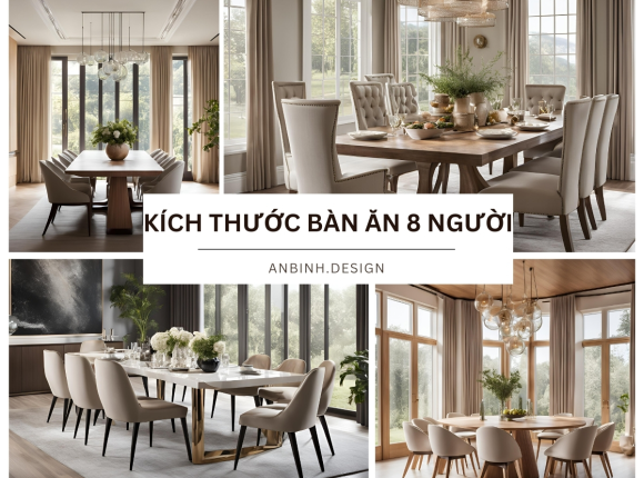 Kích Thước Bàn Ăn 8 Người Tiêu Chuẩn