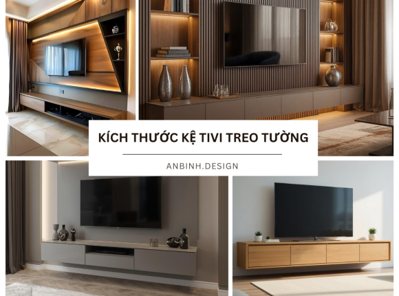 Các kích thước kệ tivi treo tường thông dụng NHẤT