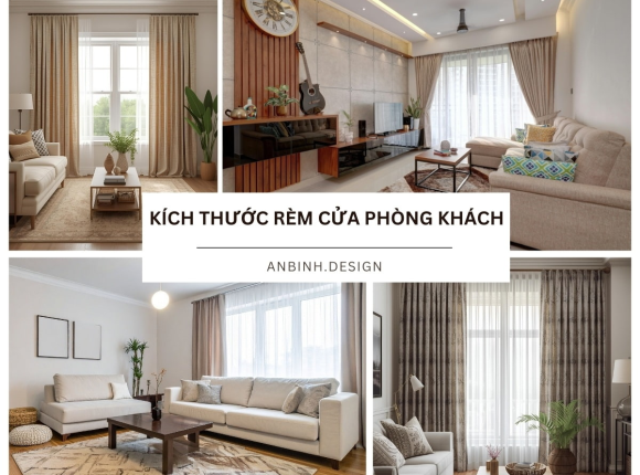 Hướng dẫn chọn kích thước rèm cửa phòng khách CHUẨN