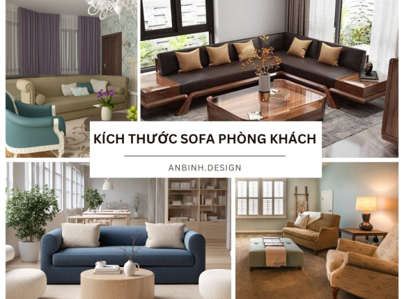 Kích thước sofa​ phòng khách TIÊU CHUẨN và cách chọn