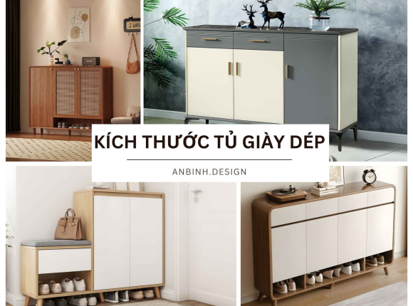 Kích thước tủ giày dép TIÊU CHUẨN hiện nay