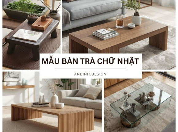 49+ mẫu bàn trà chữ nhật cho phòng khách