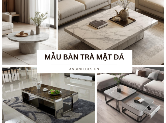 29+ mẫu bàn trà mặt đá cho phòng khách
