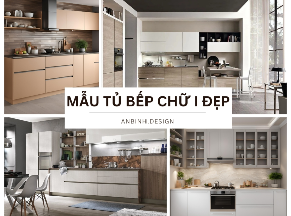 Mẫu Tủ Bếp Chữ I Đẹp, Tối Ưu Diện Tích