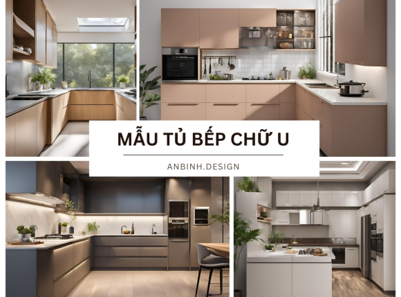 Mẫu Tủ Bếp Chữ U Đẹp, Đầy Đủ Công Năng