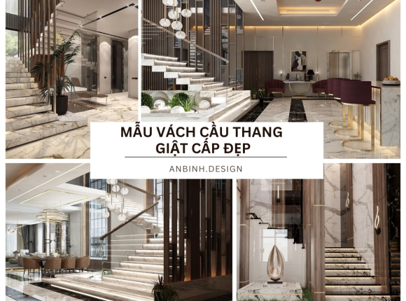 Mẫu Vách Cầu Thang Giật Cấp Đẹp