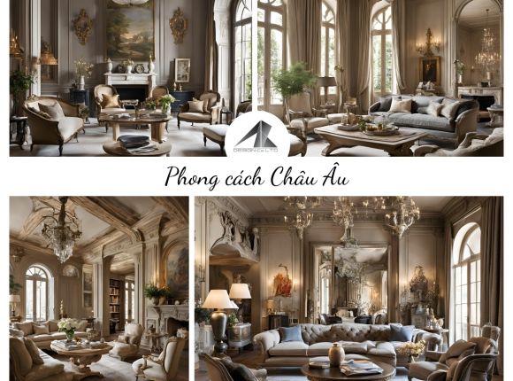 Phong cách thiết kế nội thất Châu Âu