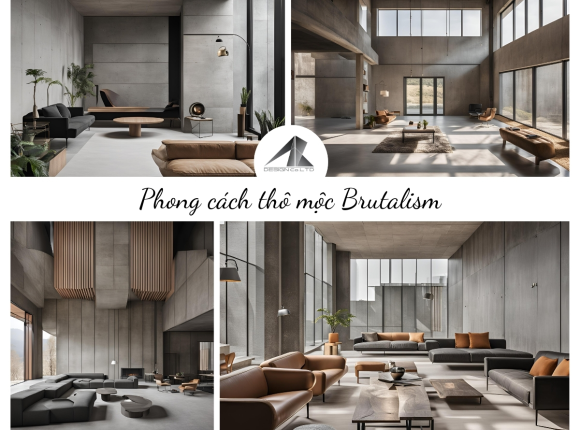 Phong Cách Thiết Kế Nội Thất Thô Mộc Brutalism