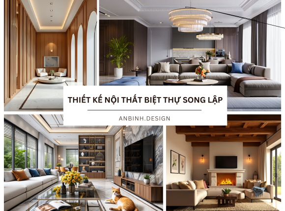 Thiết kế nội thất biệt thự song lập