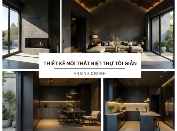 Thiết kế nội thất biệt thự tối giản