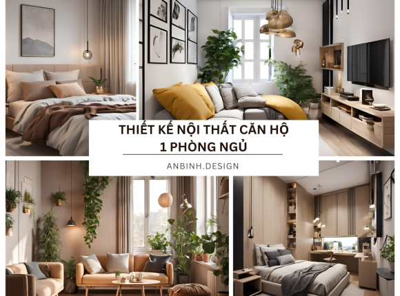Thiết kế nội thất căn hộ 1 phòng ngủ