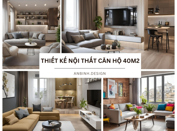 Mẫu thiết kế nội thất căn hộ 40m2 ấn tượng