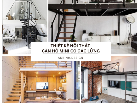 5+ Mẫu thiết kế nội thất căn hộ mini có gác lửng