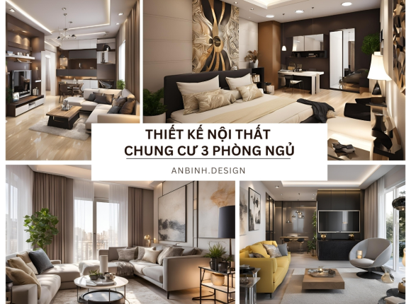 Cách thiết kế nội thất chung cư 3 phòng ngủ đẹp