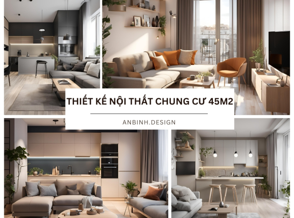 Ý tưởng thiết kế nội thất chung cư 45m2 đẹp