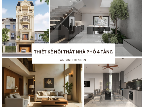 Thiết kế nội thất nhà phố 4 tầng​