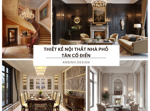 Thiết kế nội thất nhà phố tân cổ điển​