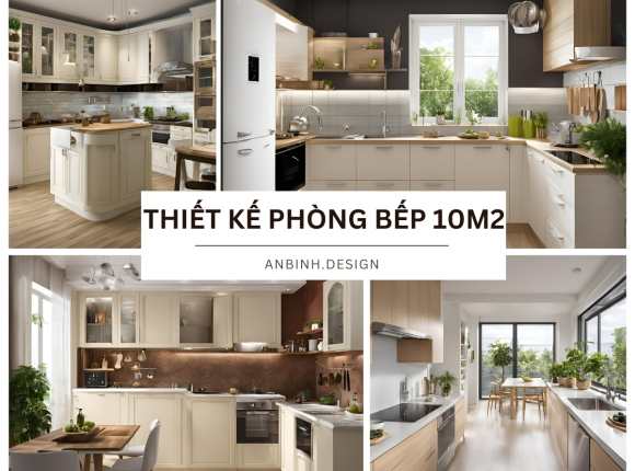 Mẫu thiết kế nội thất phòng bếp 10m2 HOT nhất
