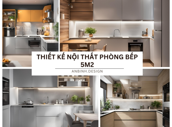 Ý tưởng thiết kế nội thất phòng bếp 5m2 thông minh