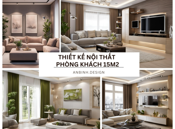 Mẫu Thiết Kế Nội Thất Phòng Khách 15m2