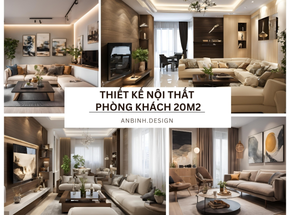 Thiết Kế Nội Thất Phòng Khách 20m2 Theo Nhiều Style