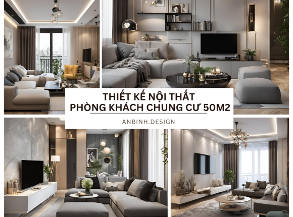 Mẫu Thiết Kế Nội Thất Phòng Khách Chung Cư 50m2