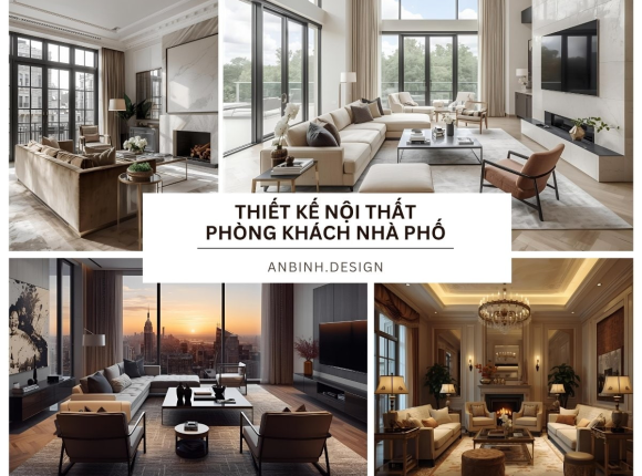 Thiết kế nội thất phòng khách nhà phố​