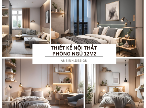 Thiết Kế Nội Thất Phòng Ngủ 12m2 Tiện Nghi