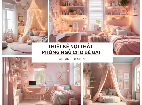 Thiết Kế Nội Thất Phòng Ngủ Cho Bé Gái Đáng Yêu