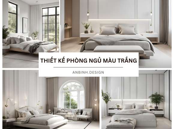 Thiết Kế Phòng Ngủ Màu Trắng Nhã Nhặn