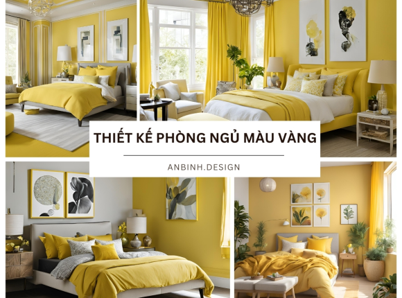 Thiết Kế Phòng Ngủ Màu Vàng Thu Hút