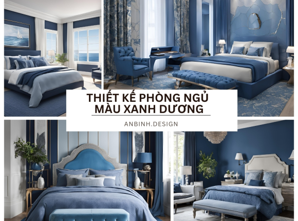 Thiết Kế Phòng Ngủ Màu Xanh Dương Đẹp