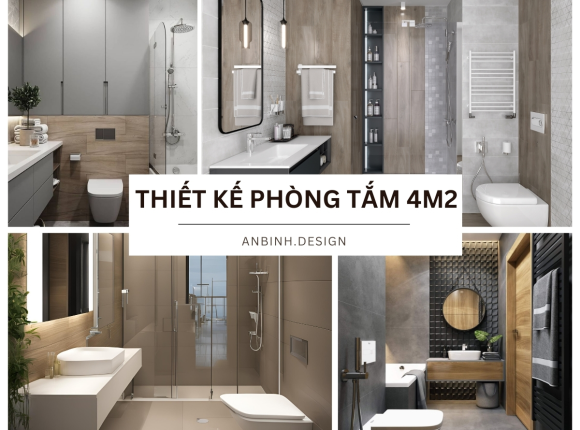 Thiết Kế Phòng Tắm 4m2 Đầy Đủ Tiện Nghi