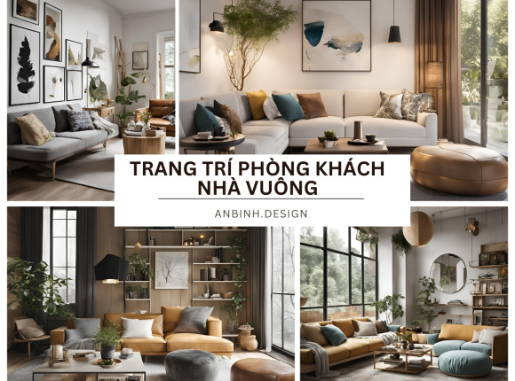 Gợi Ý Trang Trí Phòng Khách Nhà Vuông Đẹp