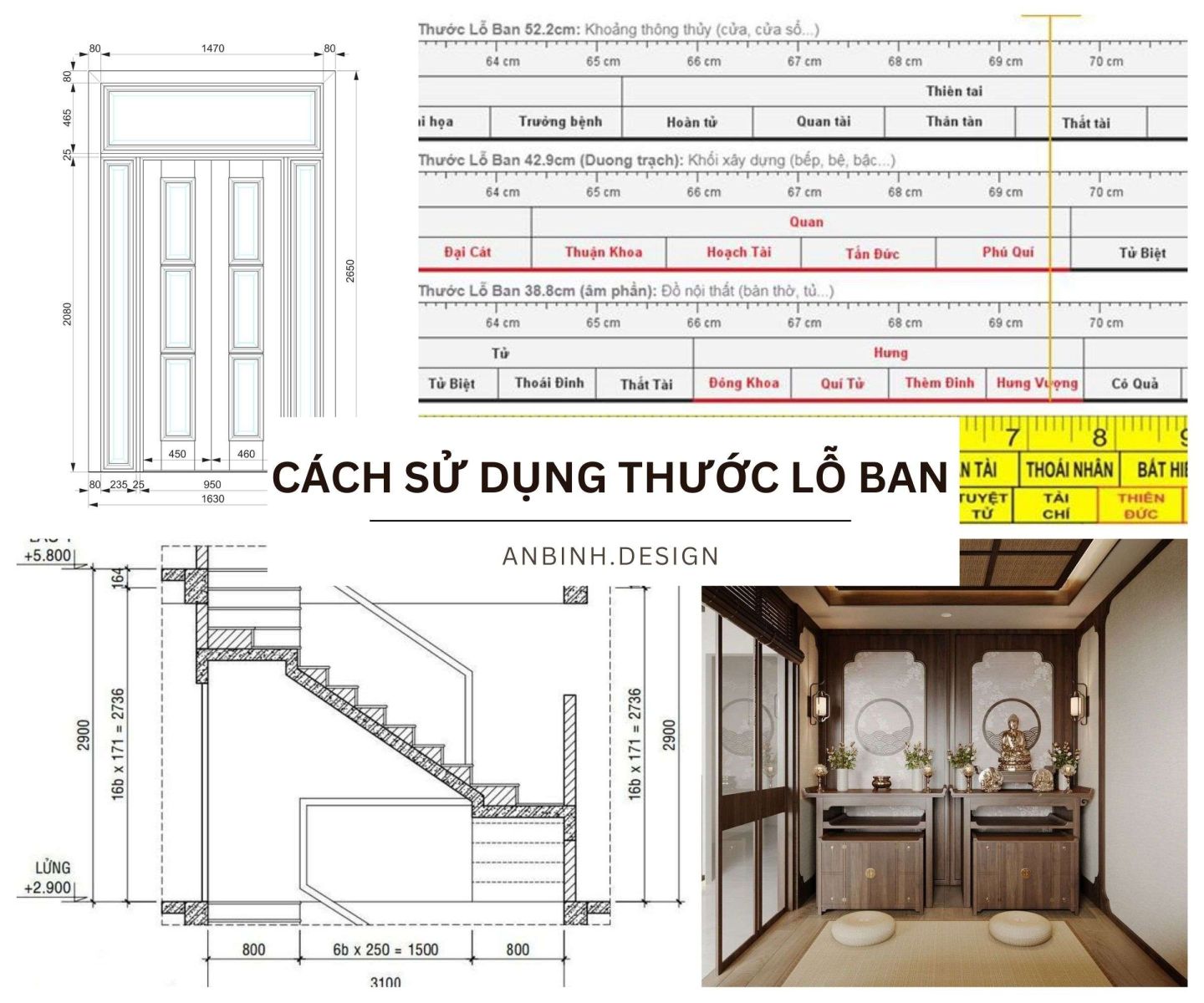 cách sử dụng thước lỗ ban